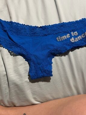 🌧️PINK Victoria's Secret Royal Blue Lace Hipster Panty - "time to dance"